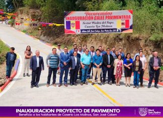 Inauguran proyecto de pavimentación en caserío Los Molinos de San Pedro Sacatepéquez