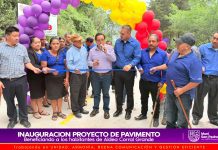 Inauguran mejoramiento de camino con pavimento en Corral Grande de San Pedro Sacatepéquez San Marcos