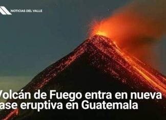 Volcán de Fuego inicia nueva fase eruptiva con explosiones constantes y flujos piroclásticos en Guatemala