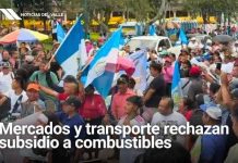 “Este 15 de septiembre no hay independencia”: comerciantes y transportistas marchan contra el subsidio que Arévalo pide aplicar de urgencia